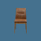 Bungarra Buffalo Leather Dining Chair in Toffee - Chocolate Wood