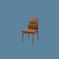 Bungarra Buffalo Leather Dining Chair in Toffee - Chocolate Wood