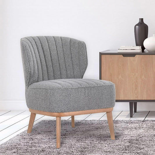 BUTTERCUP FABRIC ARMCHAIR IN GREY