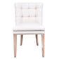 CALABRIA ANTIQUE WHITE FABRIC DINING CHAIR WITH WHITEWASH LEGS - MyChocolateWood