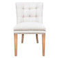 CALABRIA DOVE GREY LINEN FABRIC DINING CHAIR WITH BRIARSMOKE LEGS - MyChocolateWood