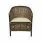 Black shadow Camino rattan and mango wood tub chair by MyChocolateWood, stylish armchair with a cozy lounge design.