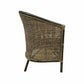 Black shadow rattan and mango wood Camino tub chair by MyChocolateWood, stylish armchair for lounge or easy chair use.