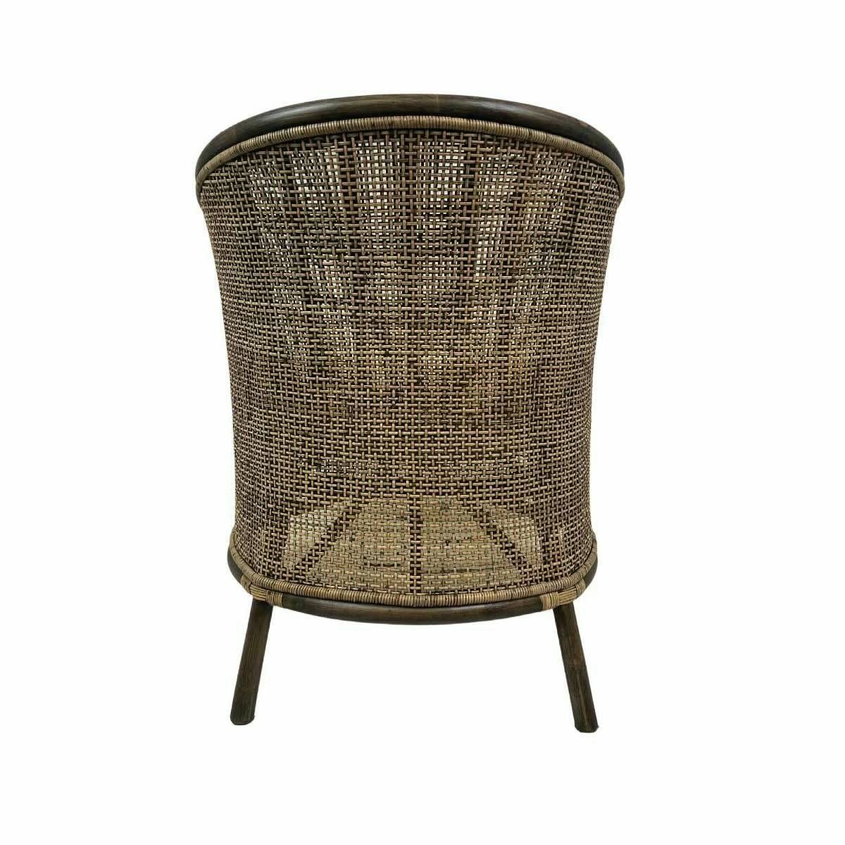 Black shadow Camino rattan and mango tub chair by MyChocolateWood, stylish armchair perfect for lounge and relaxing spaces.
