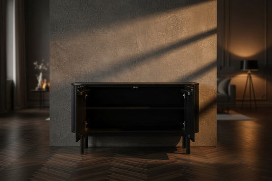 CANGGU SOLID TEAK SIDEBOARD 2 DOORS - BLACK - MyChocolateWood