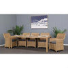 CAPELL 2400 9-PIECE OUTDOOR DINING SUITE WICKER ON ALUMINIUM FRAME TEAK LOOK CHARCOAL