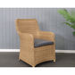CAPELL 2400 9-PIECE OUTDOOR DINING SUITE WICKER ON ALUMINIUM FRAME TEAK LOOK CHARCOAL - MyChocolateWood