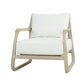 CARDENAS ARMCHAIR LOUNGE CHAIR MAHOGANY FRAME RATTAN BACK SANDBAR COLOUR - MyChocolateWood