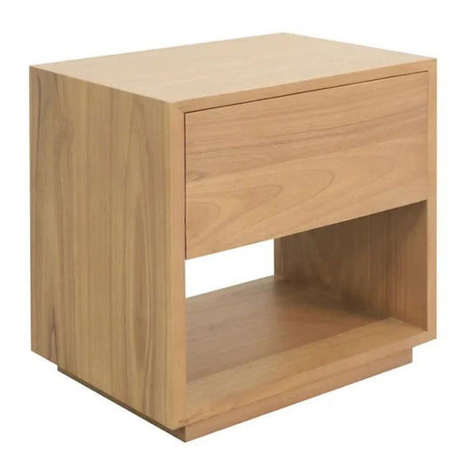 CARDEW SOLID WHITE CEDAR 1 DRAWER BEDSIDE TABLE IN NATURAL - MyChocolateWood