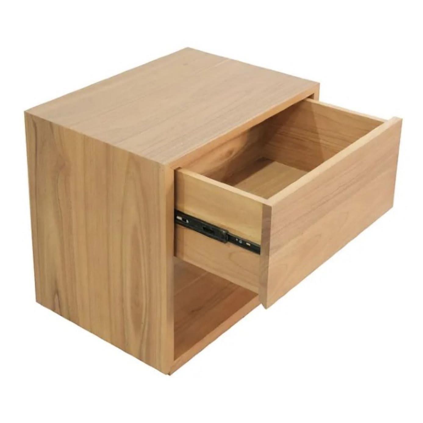 CARDEW SOLID WHITE CEDAR 1 DRAWER BEDSIDE TABLE IN NATURAL - MyChocolateWood