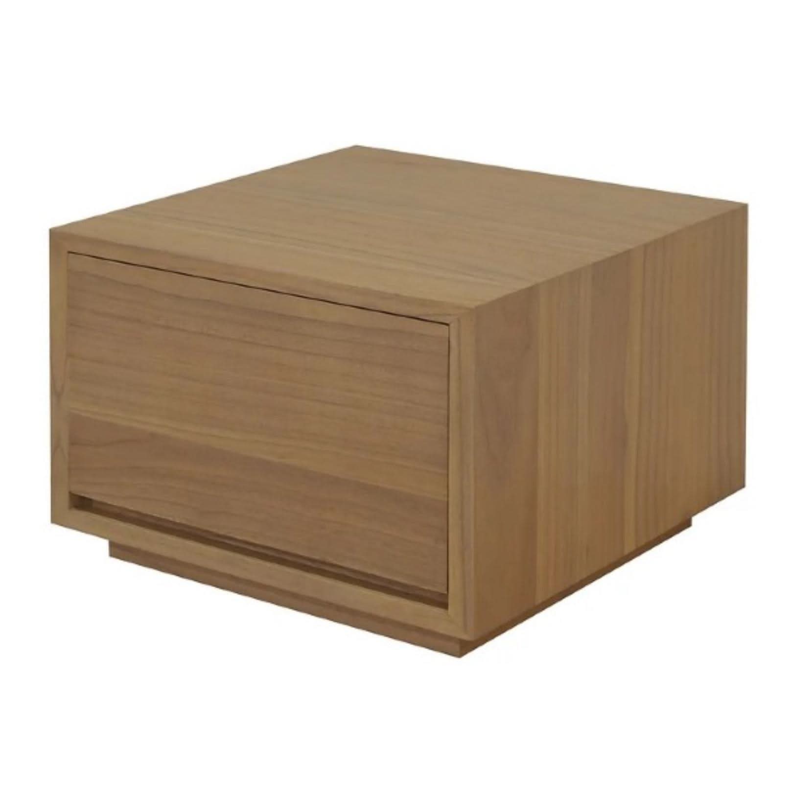 CARDEW SOLID WHITE CEDAR TIMBER 1 DRAWER LOW BEDSIDE TABLE IN NATURAL - MyChocolateWood