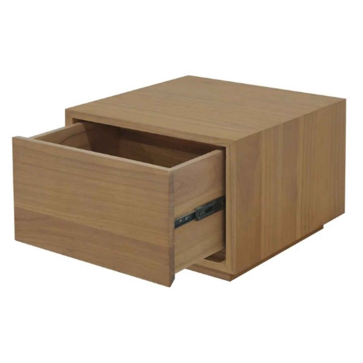 CARDEW SOLID WHITE CEDAR TIMBER 1 DRAWER LOW BEDSIDE TABLE IN NATURAL - MyChocolateWood