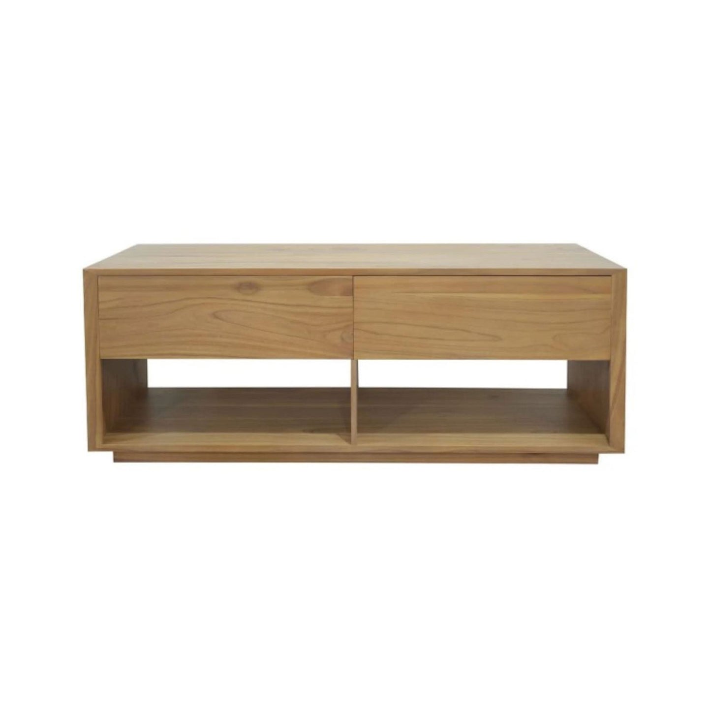 CARDEW SOLID WHITE CEDAR TIMBER 2 DRAWERS 140CM TV UNIT IN NATURAL - MyChocolateWood