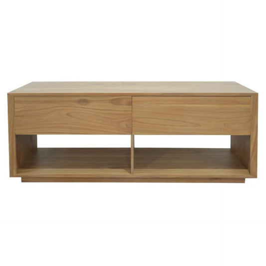 CARDEW SOLID WHITE CEDAR TIMBER 2 DRAWERS 140CM TV UNIT IN NATURAL - MyChocolateWood