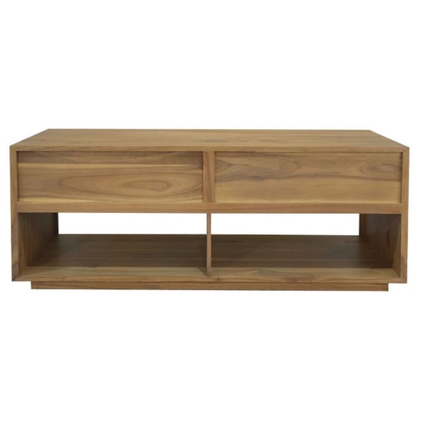 CARDEW SOLID WHITE CEDAR TIMBER 2 DRAWERS 140CM TV UNIT IN NATURAL - MyChocolateWood