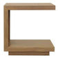 CARDEW SOLID WHITE CEDAR TIMBER C- SHAPE SIDE TABLE, NATURAL - MyChocolateWood