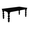 CAROLYN MINDI WOOD COFFEE TABLE IN SOLID BLACK