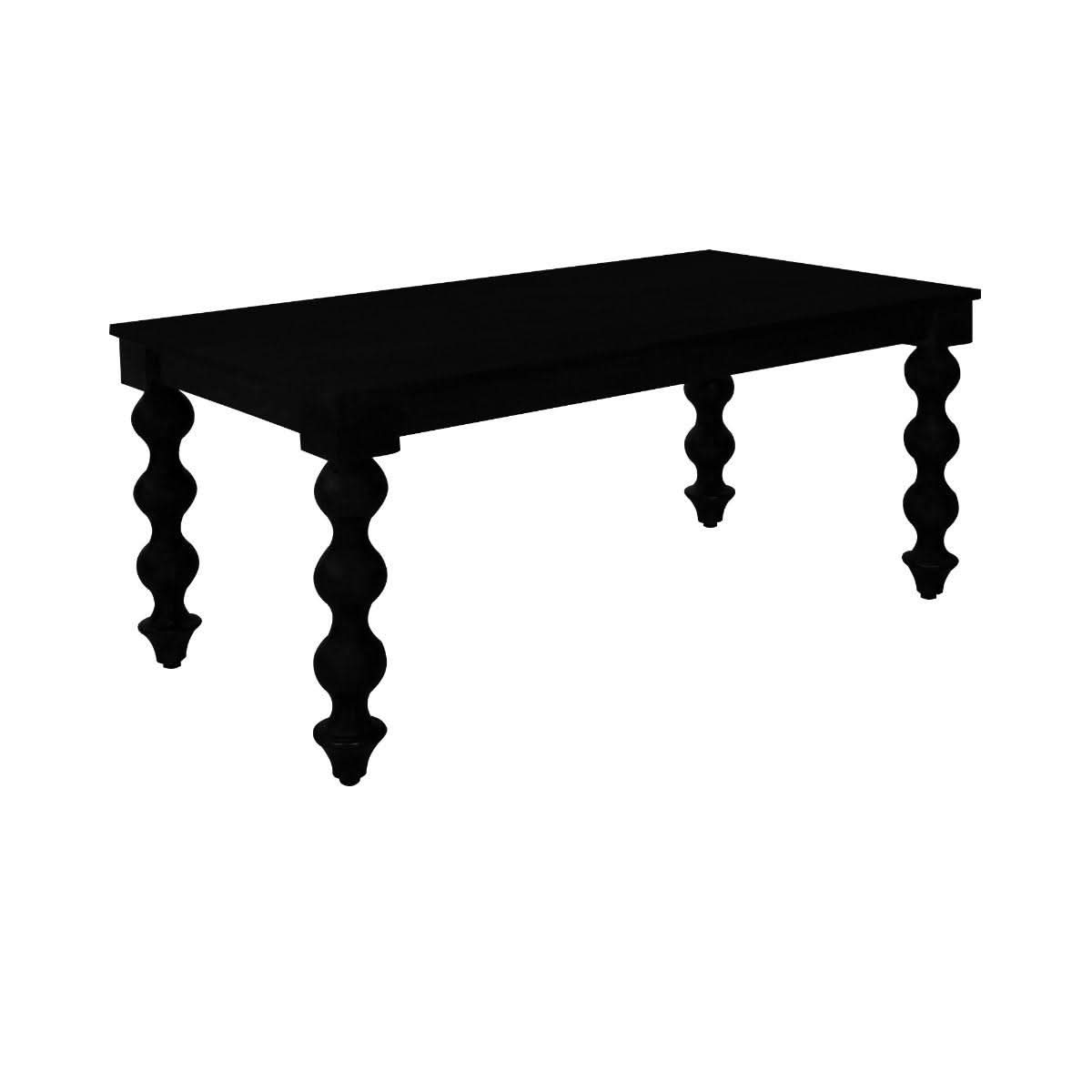 CAROLYN MINDI WOOD COFFEE TABLE IN SOLID BLACK - MyChocolateWood