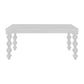 Carolyn Mindi Wood Coffee Table in White - Chocolate Wood