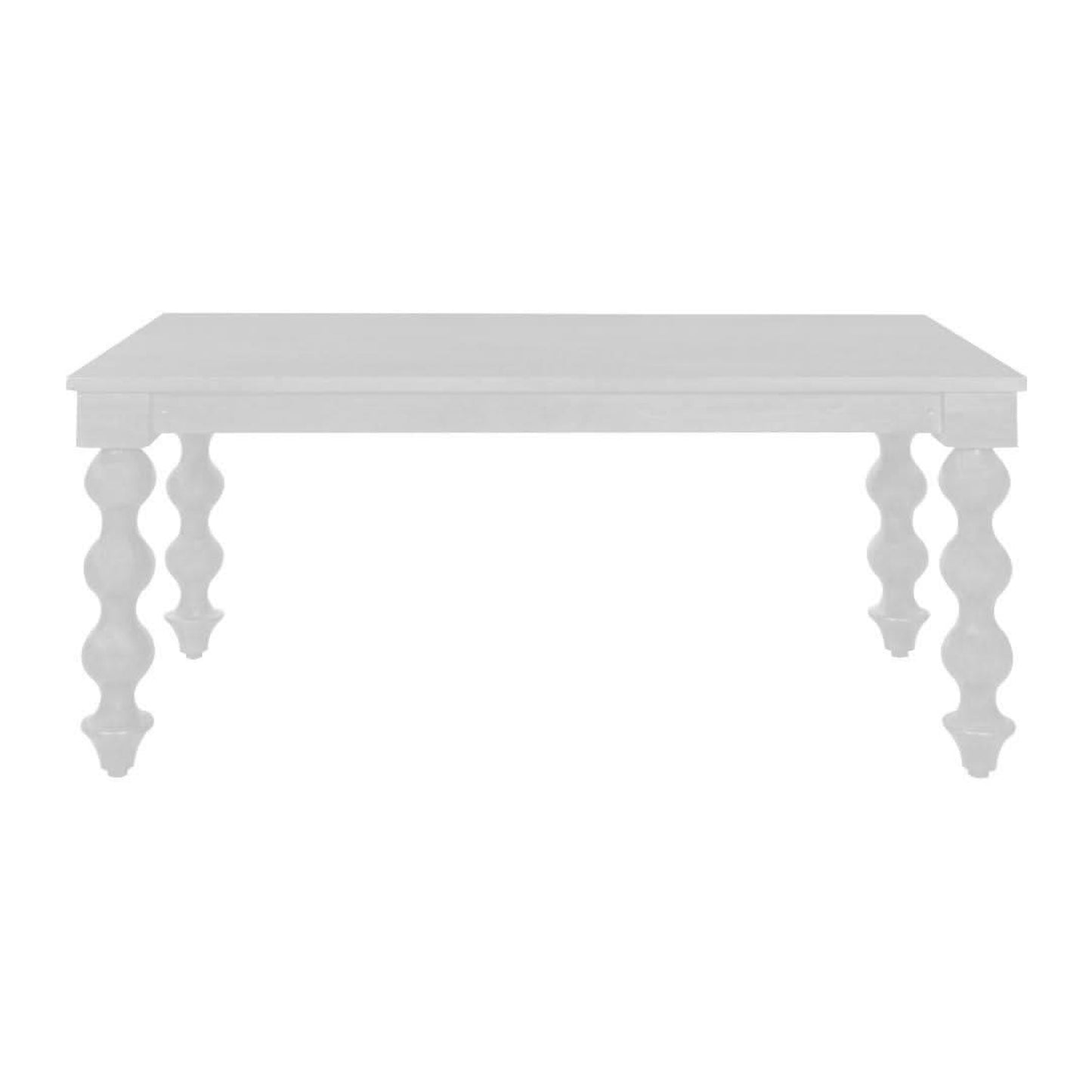 Carolyn Mindi Wood Coffee Table in White - Chocolate Wood