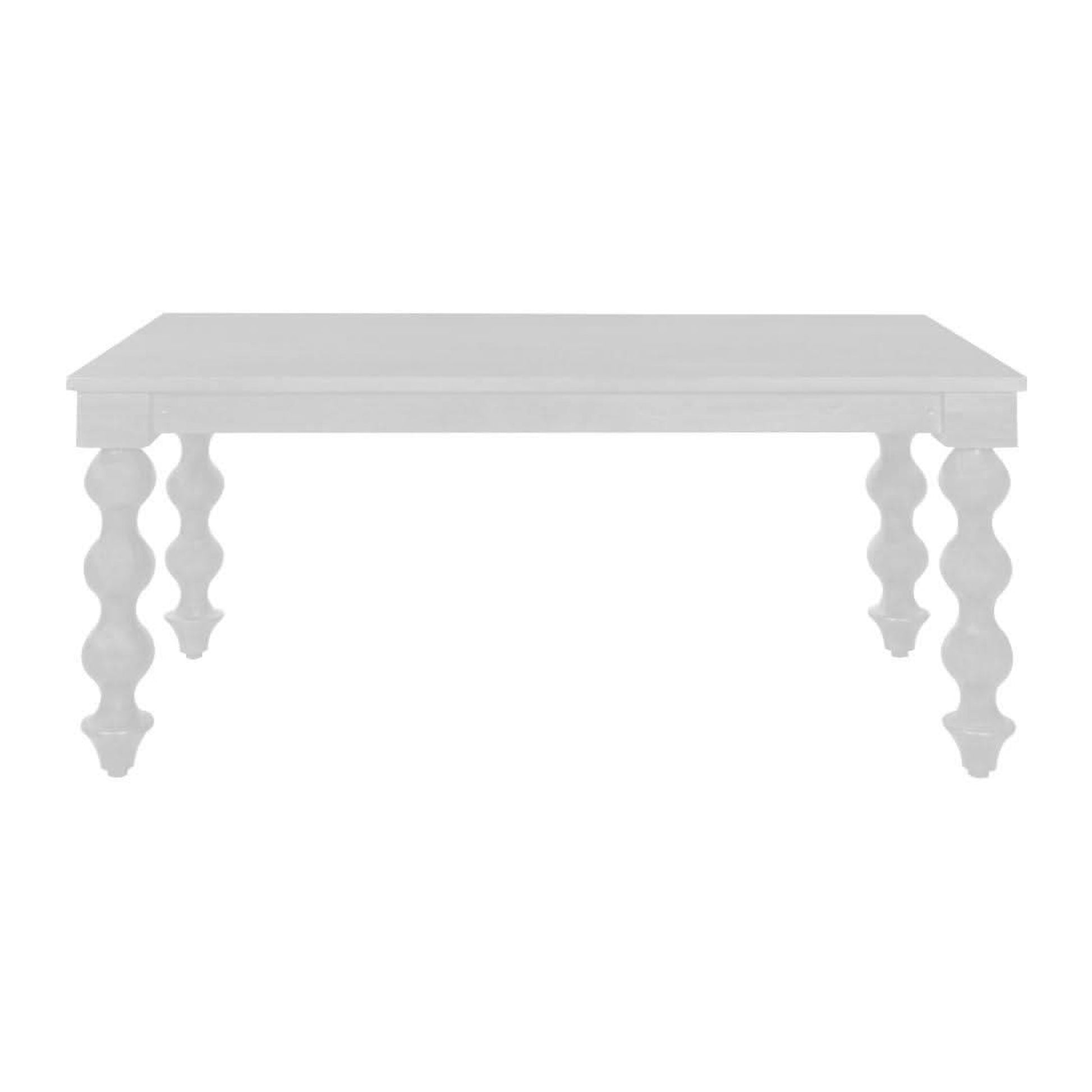 Carolyn Mindi Wood Coffee Table in White - Chocolate Wood
