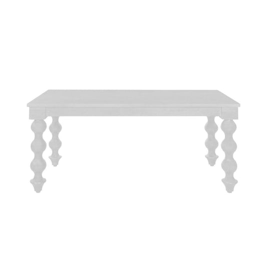 Carolyn Mindi Wood Coffee Table in White - Chocolate Wood