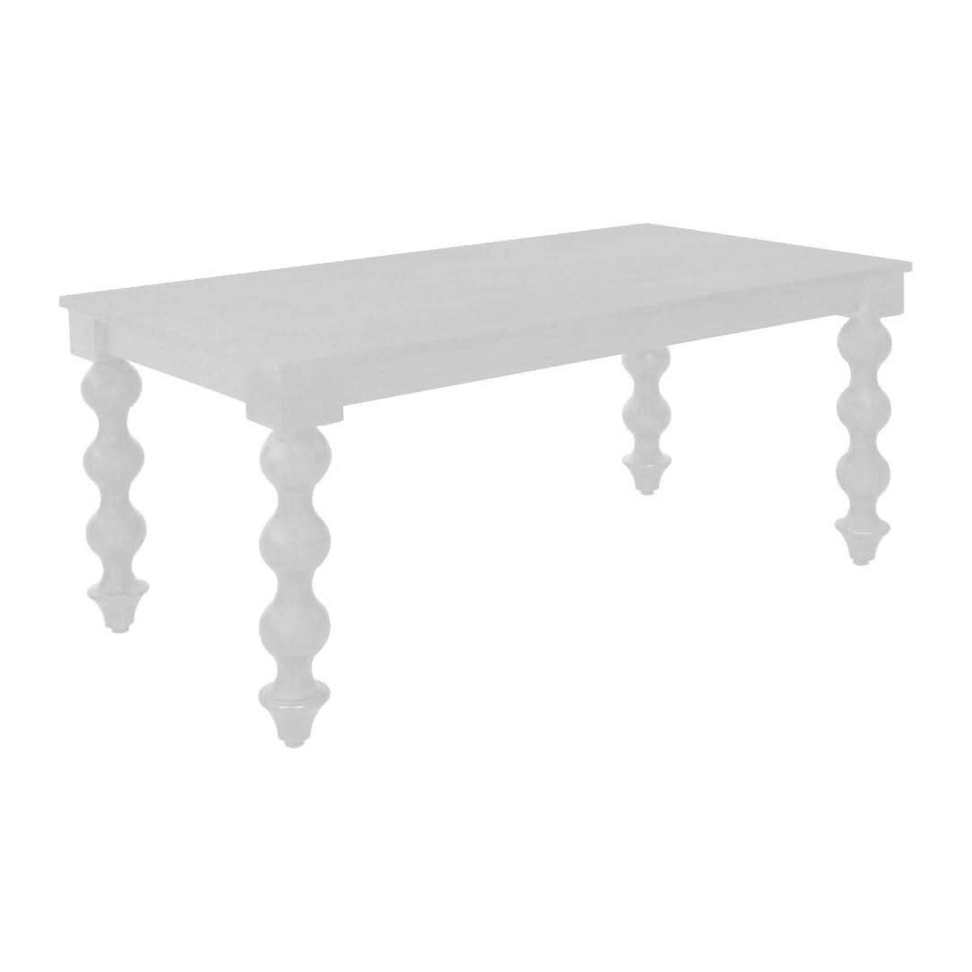 Carolyn Mindi Wood Coffee Table in White - Chocolate Wood