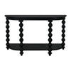CAROLYN MINDI WOOD CONSOLE TABLE IN SOLID BLACK