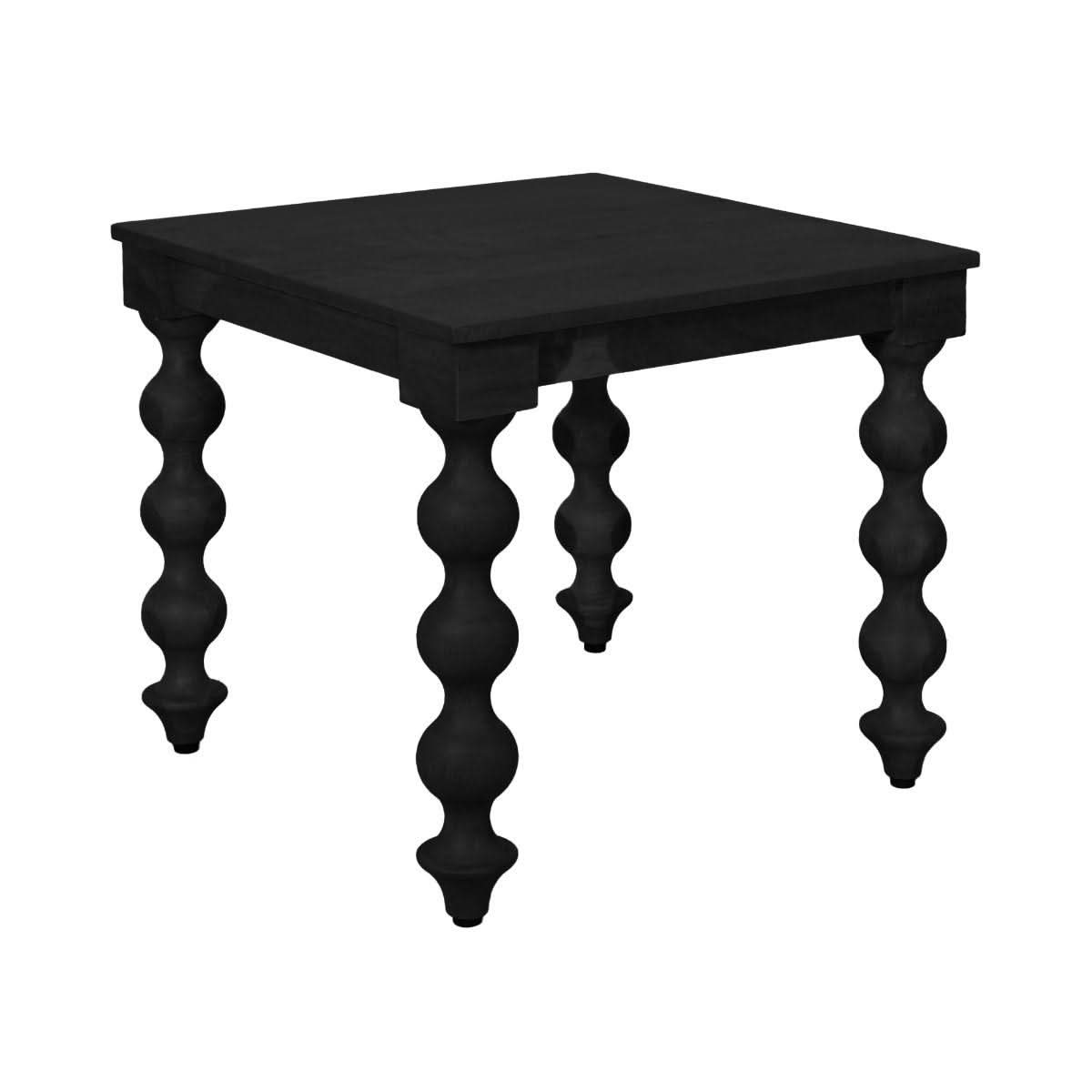 CAROLYN MINDI WOOD SIDE TABLE IN SOLID BLACK - MyChocolateWood