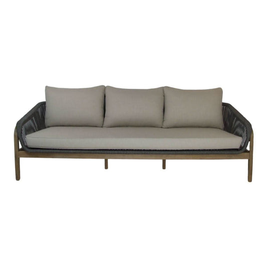 CARRERA ACACIA WOOD & ROPE 3-SEATER OUTDOORS SOFA - MyChocolateWood