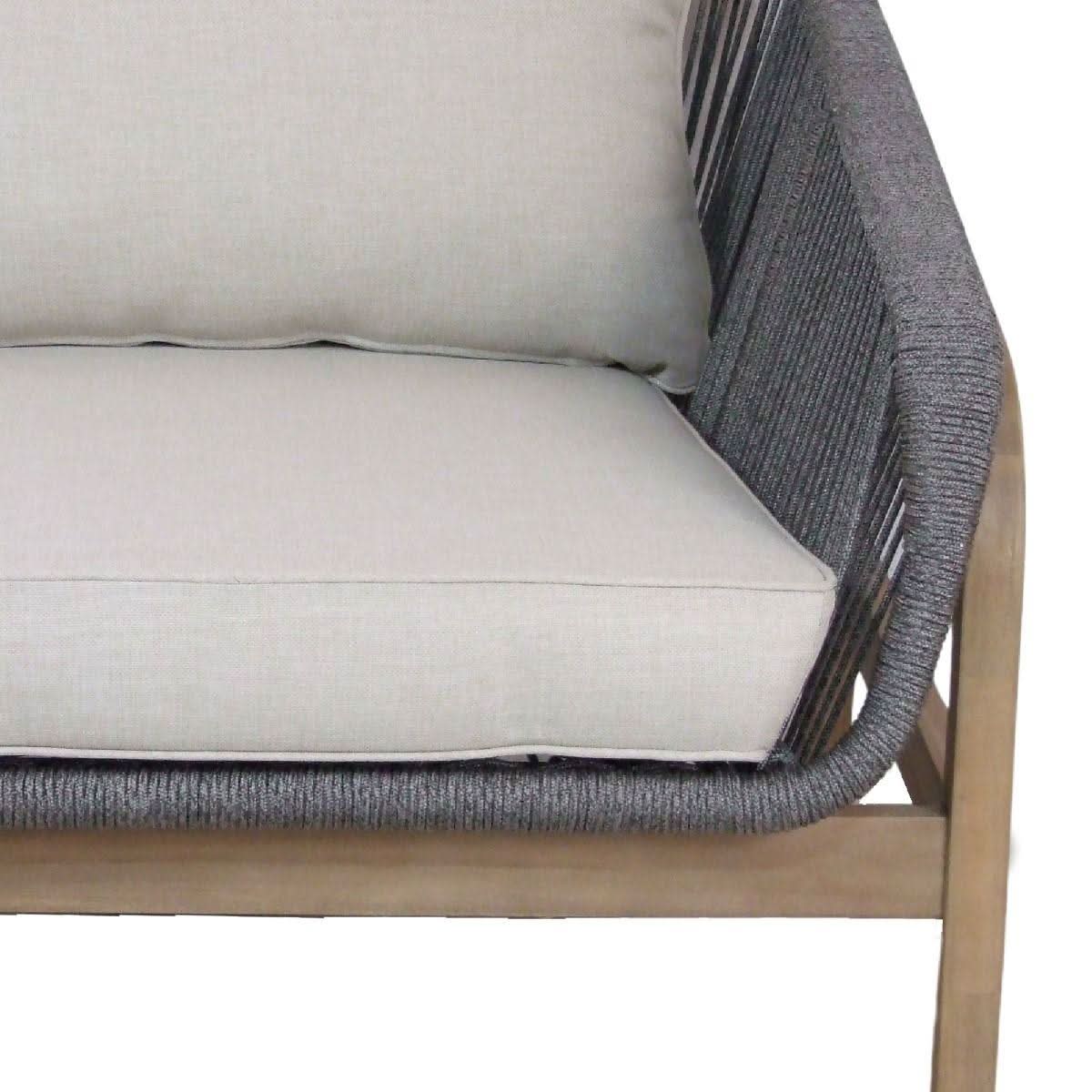 CARRERA ACACIA WOOD & ROPE 3-SEATER OUTDOORS SOFA - MyChocolateWood