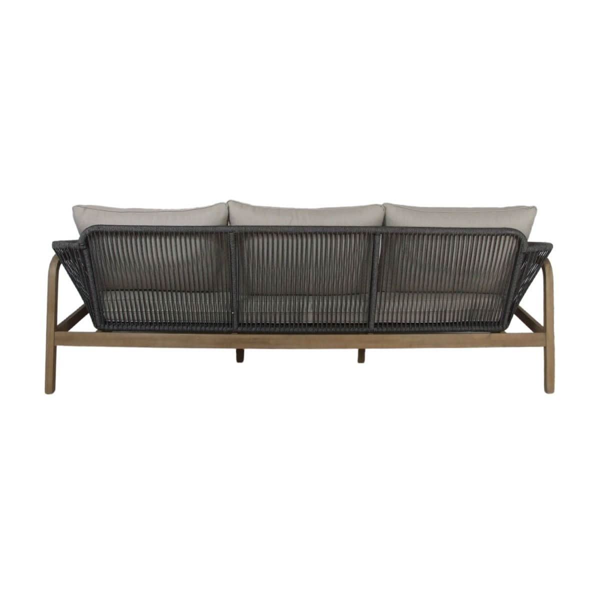CARRERA ACACIA WOOD & ROPE 3-SEATER OUTDOORS SOFA - MyChocolateWood