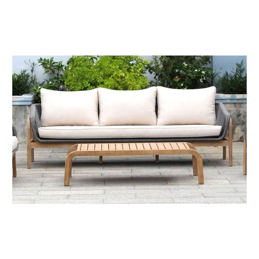 CARRERA ACACIA WOOD & ROPE 4 - PIECE OUTDOORS SETTING - MyChocolateWood