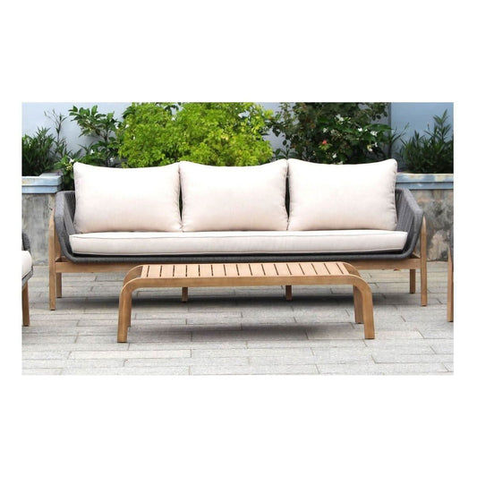 CARRERA ACACIA WOOD & ROPE 4 - PIECE OUTDOORS SETTING