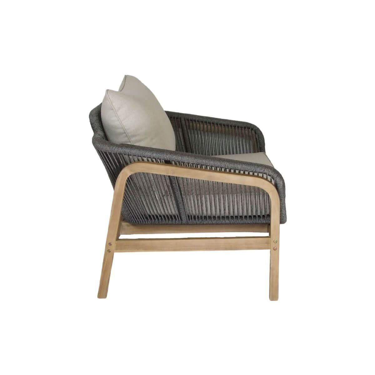 CARRERA ACACIA WOOD & ROPE 4 - PIECE OUTDOORS SETTING - MyChocolateWood