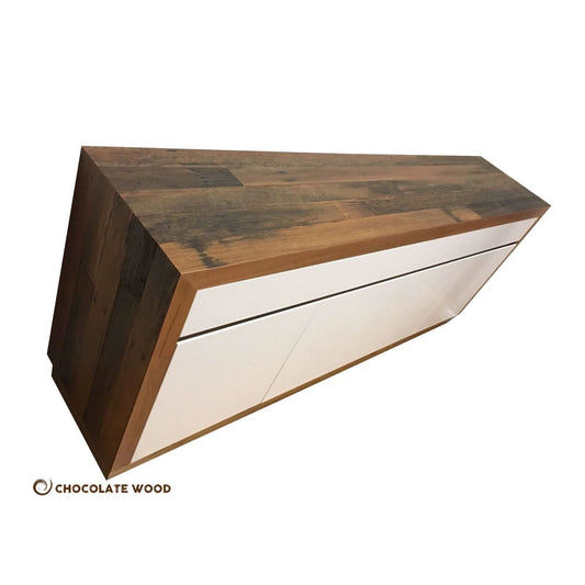 CARRINGTON RECYCLED HARDWOOD BUFFET/SIDEBOARD WITH 4 DOORS & 2 DRAWERS IN WHITE POLYURETHANE - AUSTRALIAN CUSTOM MADE - MyChocolateWood
