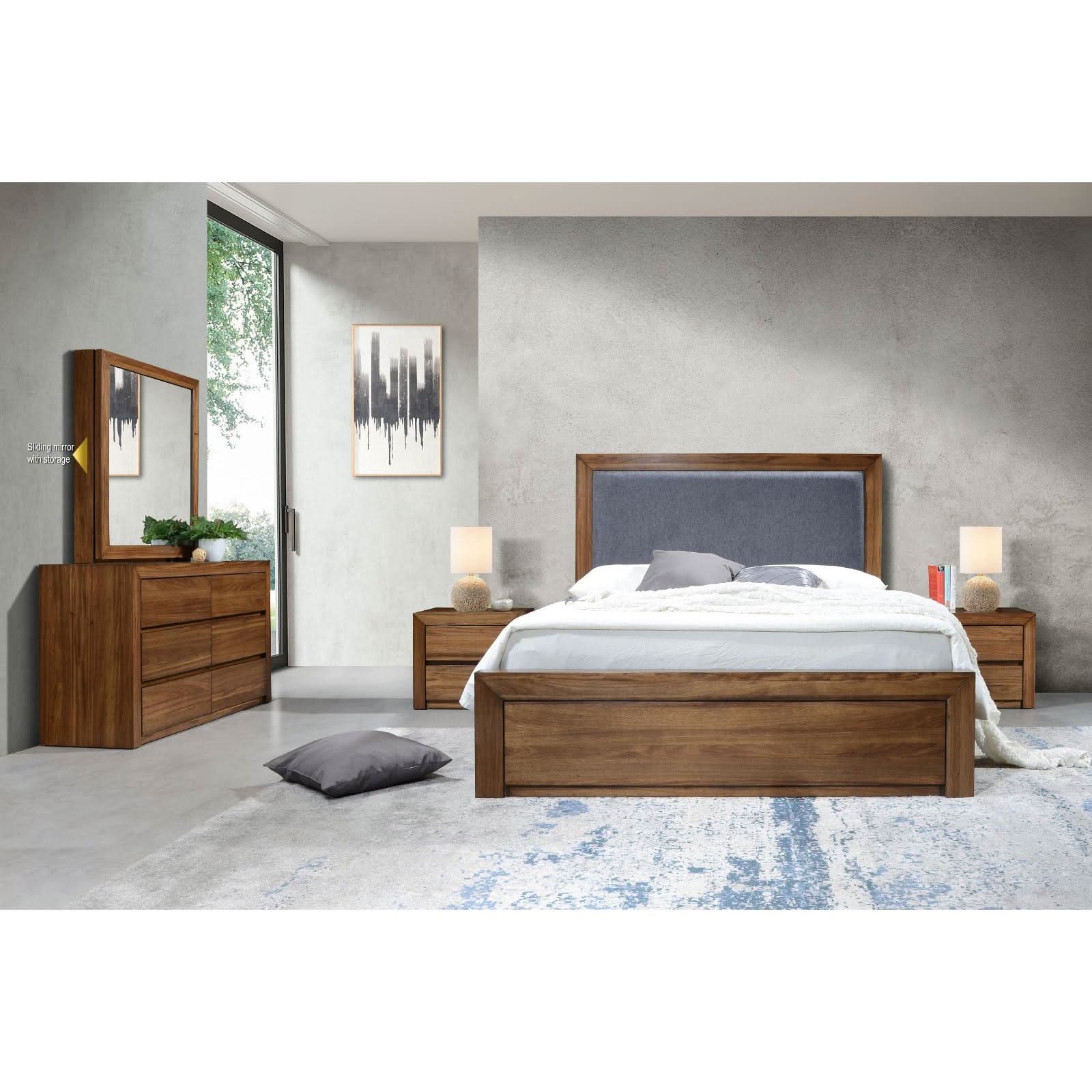 CARTAGENA 4-PIECE KING BEDROOM SUITE - PEBBLE - MyChocolateWood