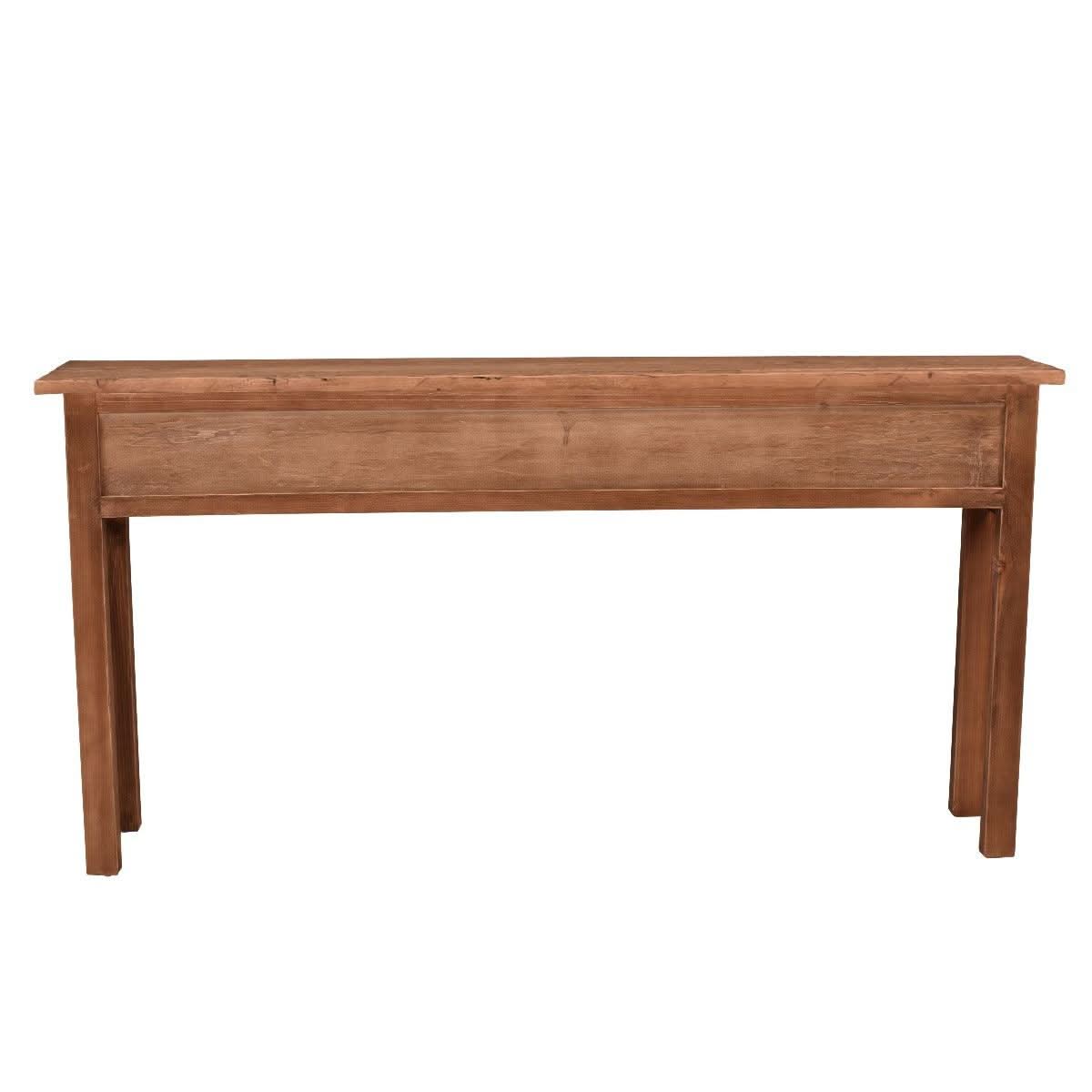 CAVAN HALL TABLE/ CONSOLE CRAFTED FROM RECLAIMED OAK WITH 5 DRAWERS - MyChocolateWood