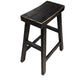 CHAGA RECYCLED ELM BAR STOOL IN DISTRESSED BLACK - MyChocolateWood