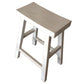Chaga Recycled Elm Bar Stool in Distressed White - Chocolate Wood