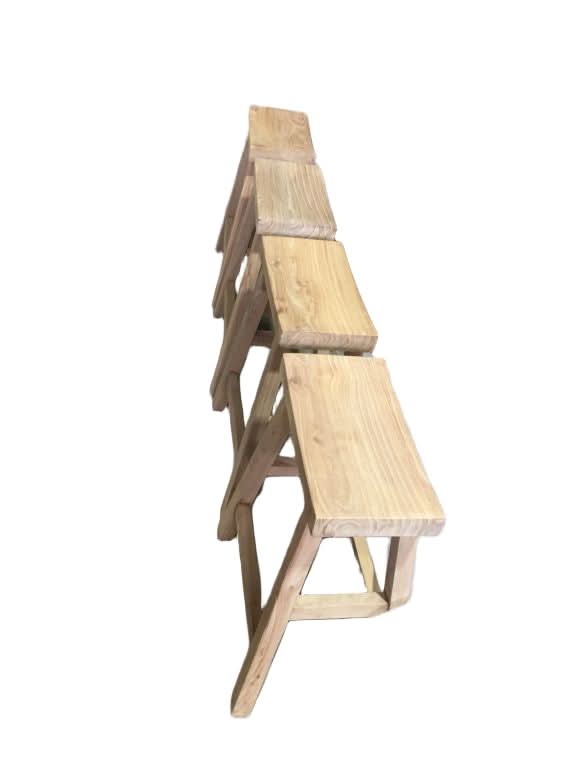CHAGA RECYCLED ELM BAR STOOL IN NATURAL - MyChocolateWood