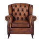 CHAMBERLAIN TOP GRAIN LEATHER ARMCHAIR/LOUNGE CHAIR IN CARAMEL - MyChocolateWood