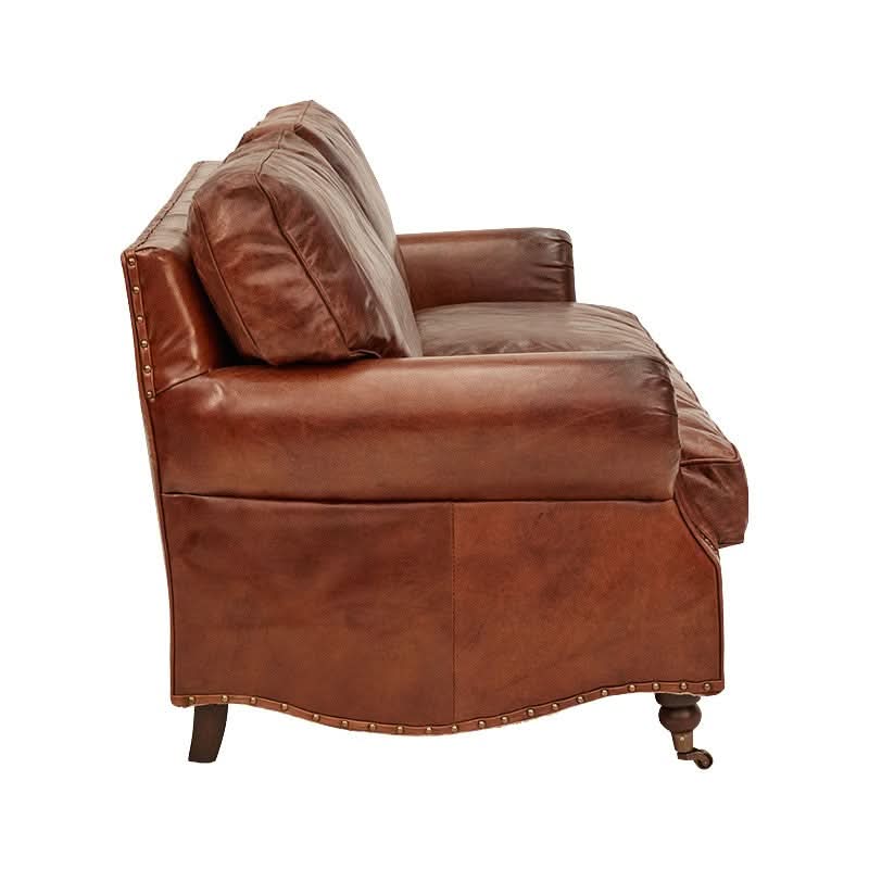 CHARLESTON 3-SEATER AGED LEATHER SOFA - MyChocolateWood