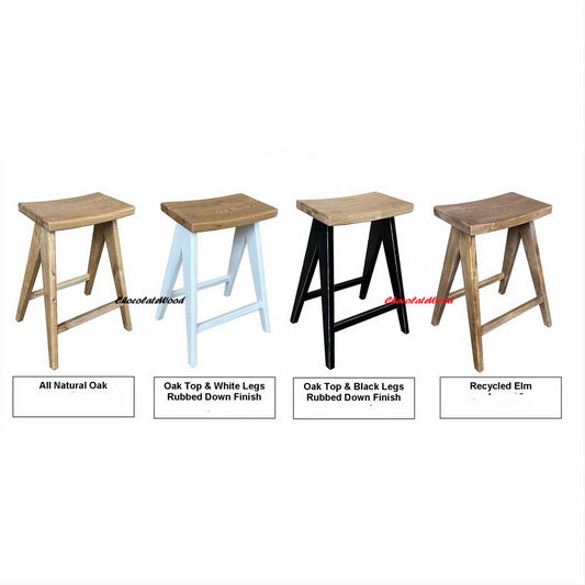 CHARLI STOOL RECYCLED ELM 48X41 65 CM