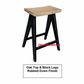Charli Stool with Oak Top and Black Legs - Chocolate Wood