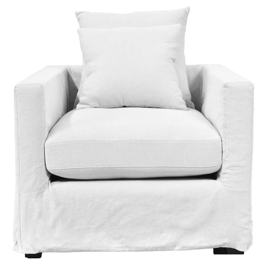 CHATEAU SLIPCOVER HAMPTONS STYLE ARMCHAIR IN CLOUD