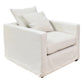 CHATEAU SLIPCOVER HAMPTONS STYLE ARMCHAIR IN SALT & PEPPER - MyChocolateWood