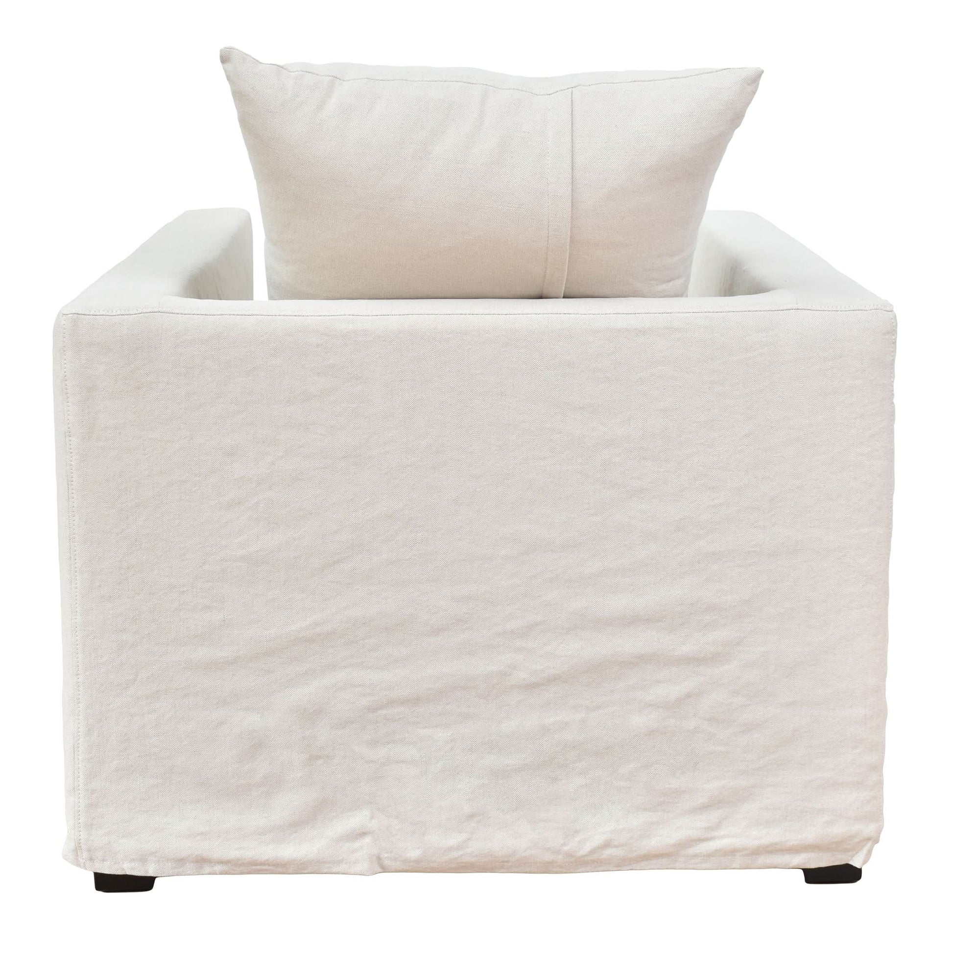 CHATEAU SLIPCOVER HAMPTONS STYLE ARMCHAIR IN SALT & PEPPER - MyChocolateWood
