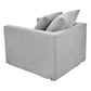 CHATEAU SLIPCOVER HAMPTONS STYLE ARMCHAIR IN SLATE GREY - MyChocolateWood