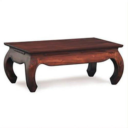 CHENGLEI COFFEE TABLE OPIUM STYLE LEGS MAHOGANY COLOUR